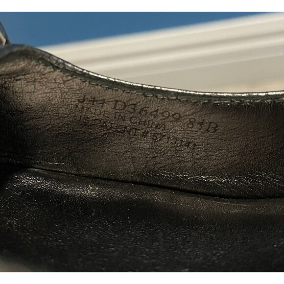 COLE HAAN Air Pewter Slingback Open Toe Buckle Sandals Heels D36499 Size 8.5 B - Picture 5 of 12